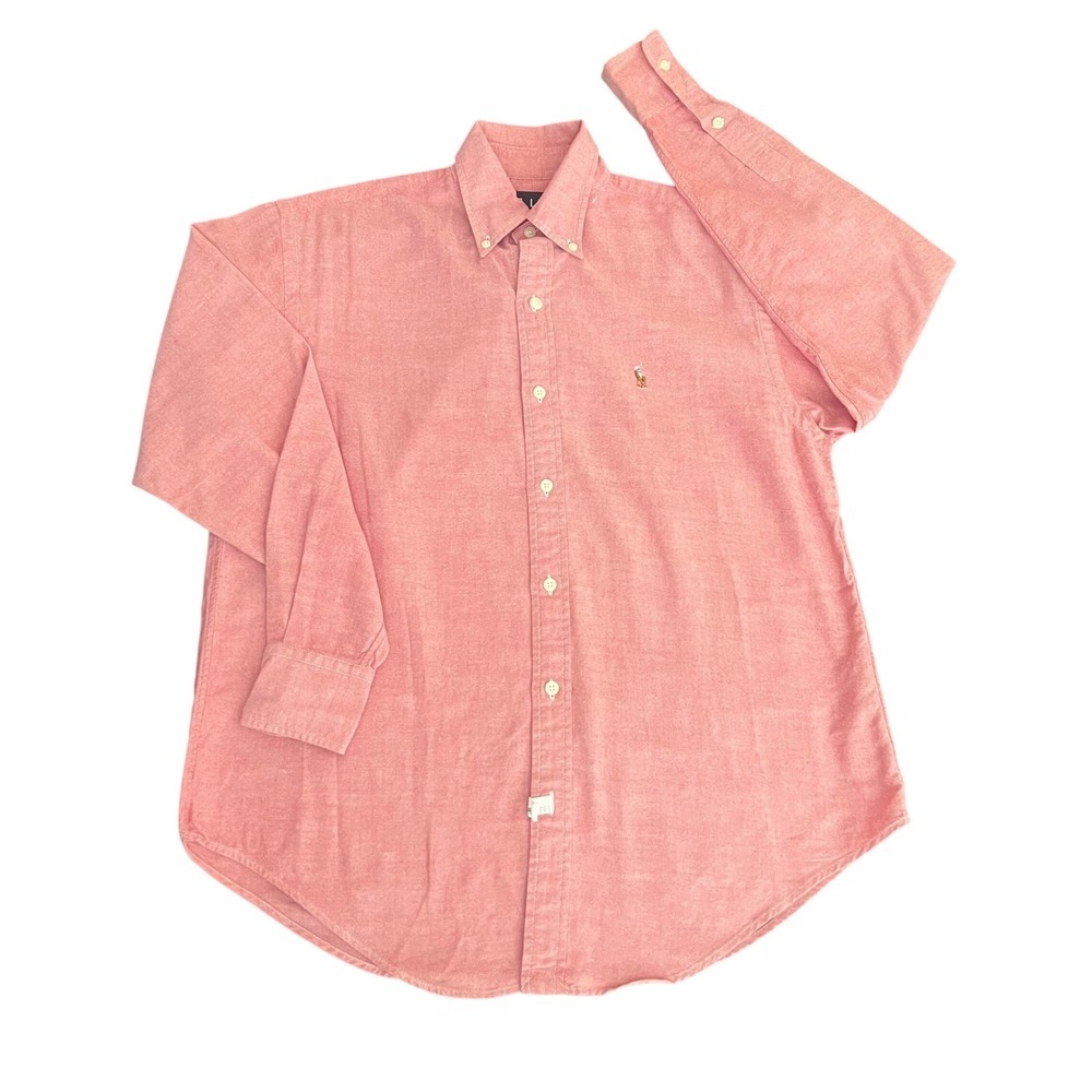 Ralph Lauren 4 SalmonPink Cotton Oxford Button Down Shirt Long Sleeve (1202)